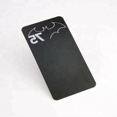 Special Brushed Black Anodized Stainless Steel Name Card