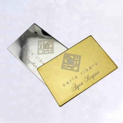 Laser Numbered Polish Golden Brass Member Card